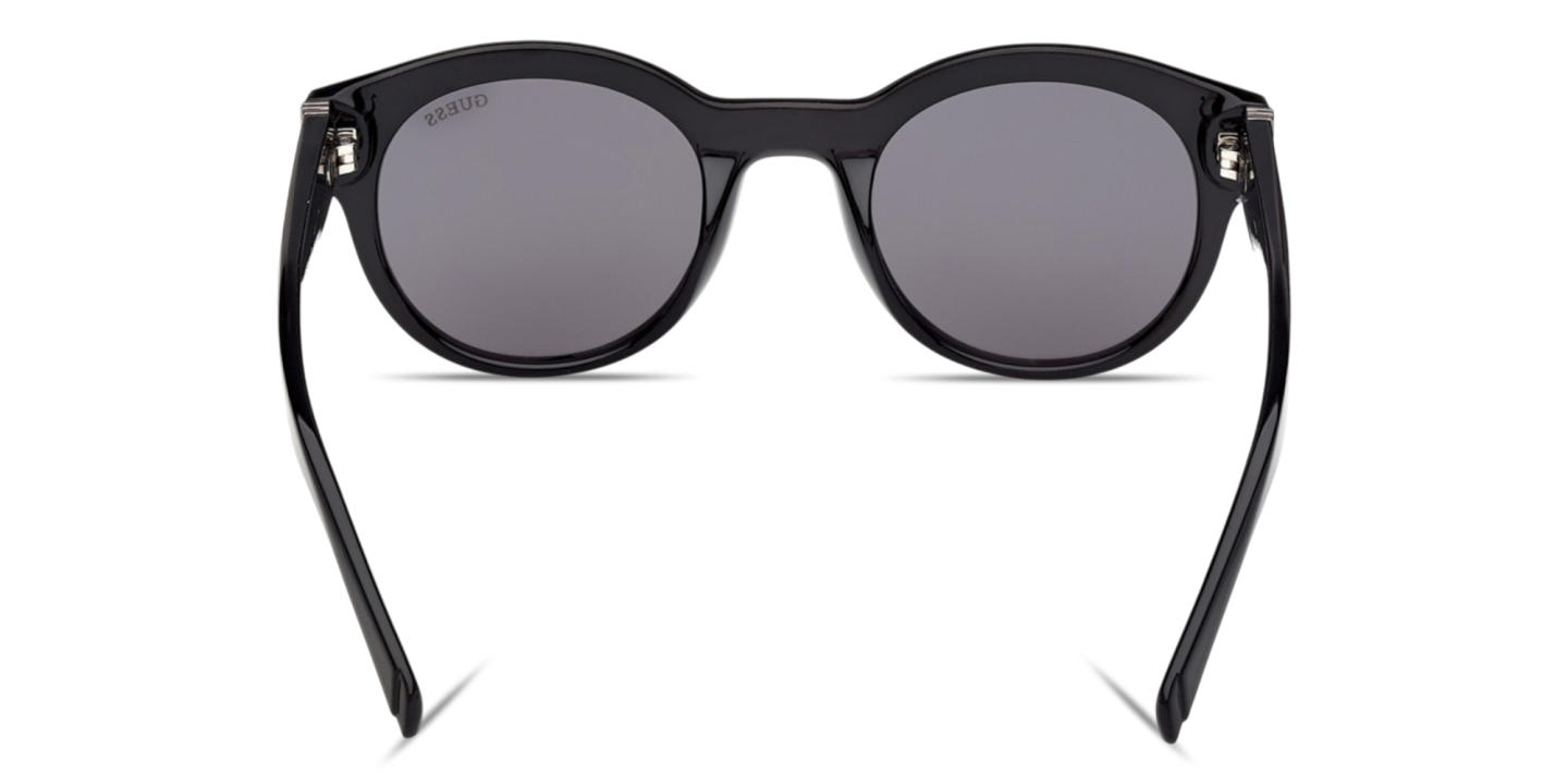 Shop Guess G Logo Round Sunglasses in Shiny Black online.