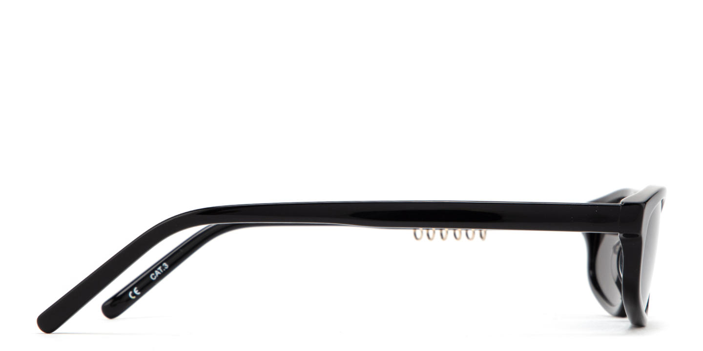 Shop TRICE Gala Irregular Sunglasses in Black online.
