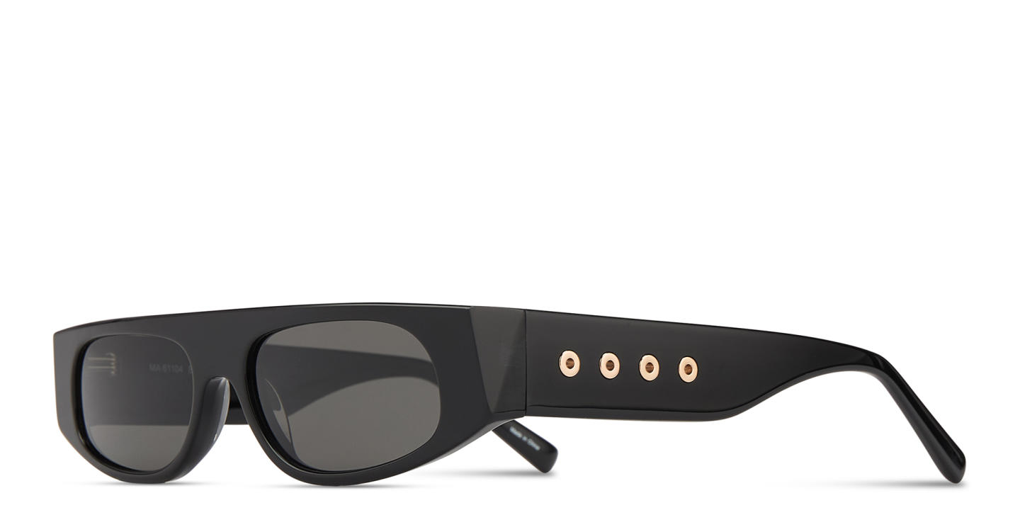 Shop TRICE Luma Irregular Sunglasses in Black online.
