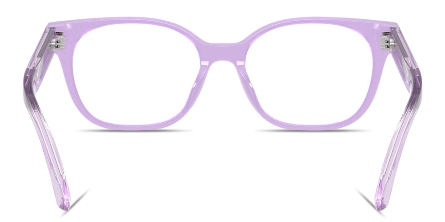 Shop Emporio Armani Eagle Logo Kids Square Eyeglasses in Opal Lilac online.