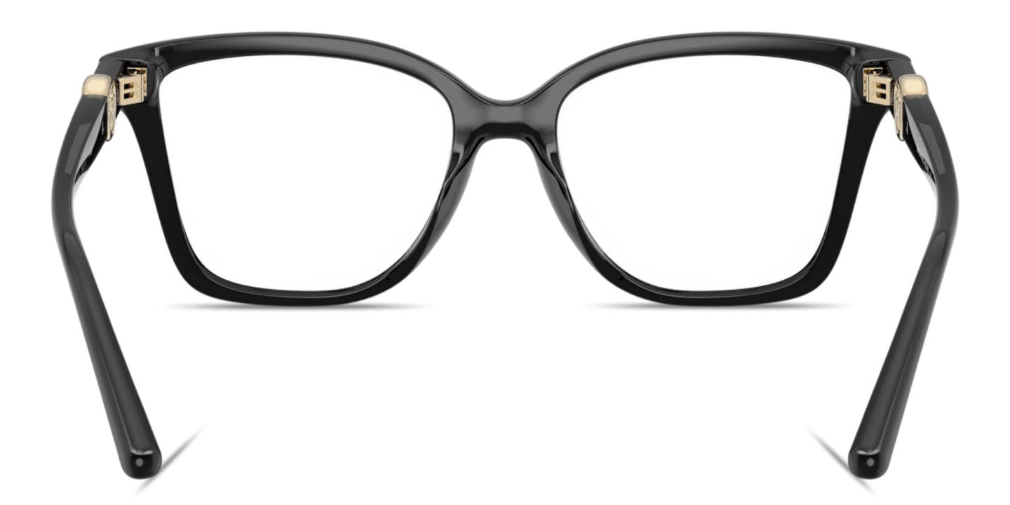Shop Michael Kors Kobe Square Eyeglasses in Black online.