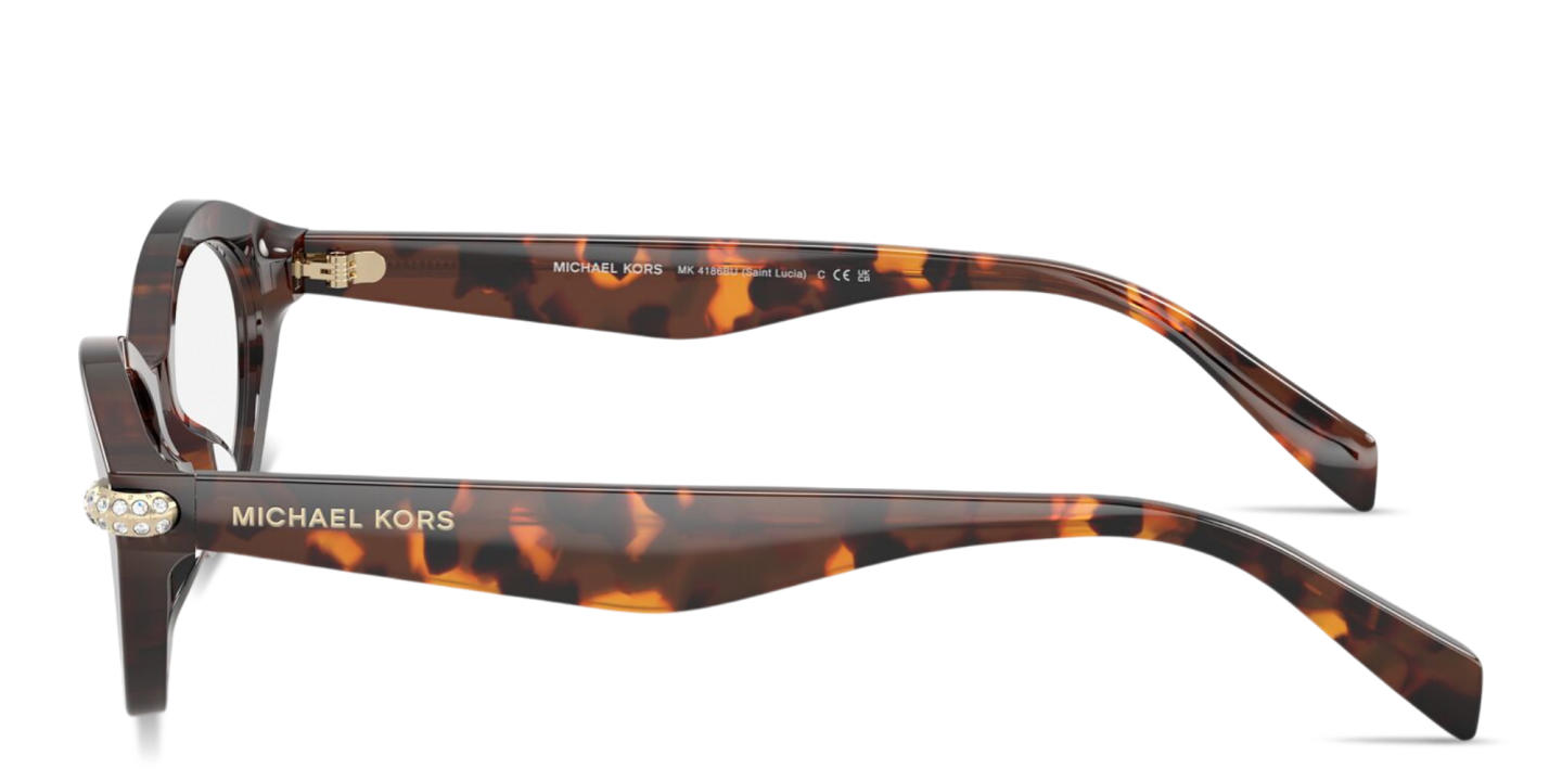 Shop Michael Kors Saint Lucia Oval Eyeglasses in Tortoise online.