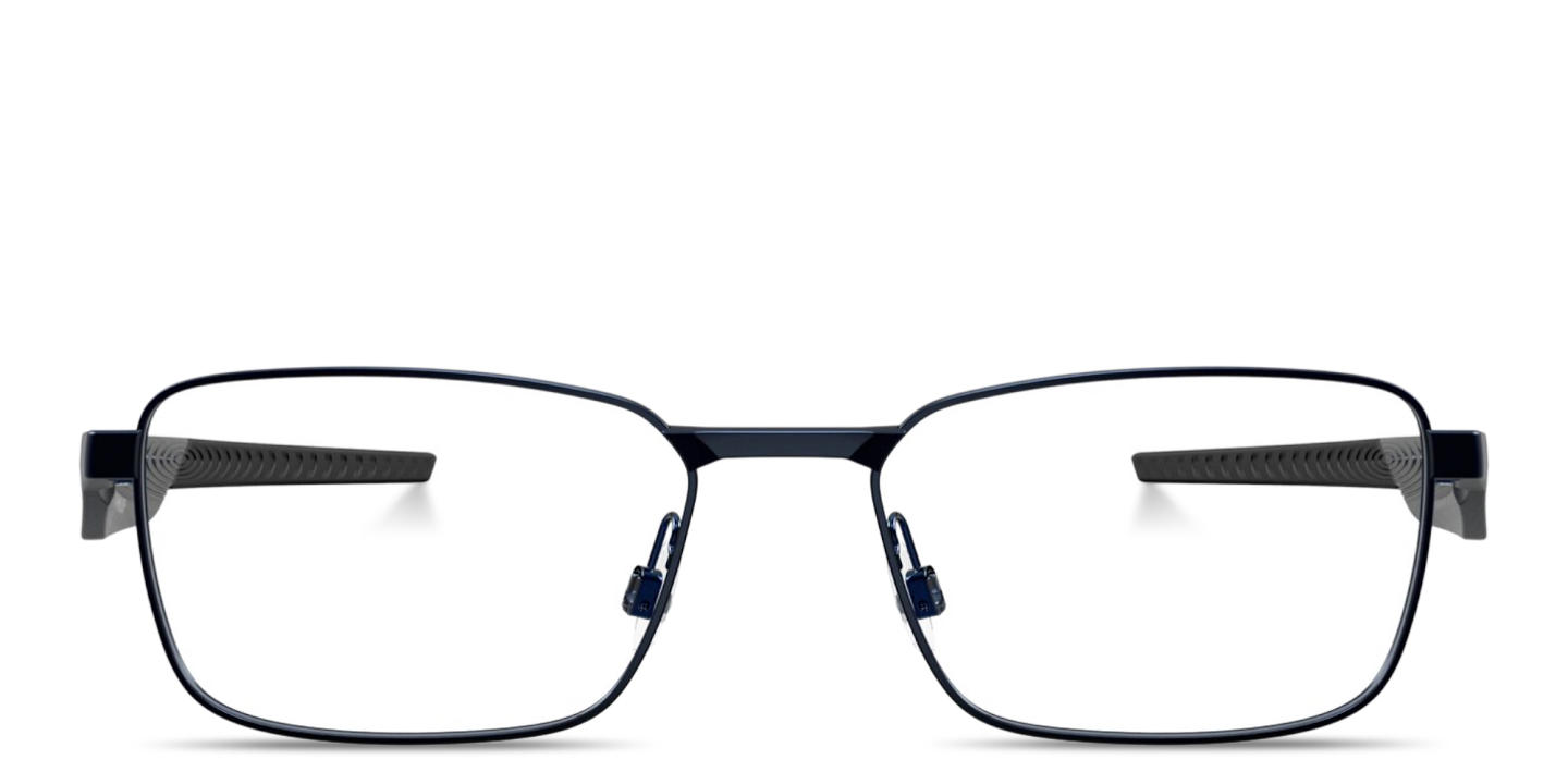Shop Oakley Steakhouse Unisex Wide Rectangle Eyeglasses in Matte Midnight online.