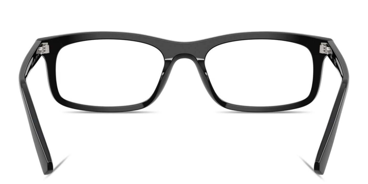 Shop Ray-Ban Optics Unisex Rectangle Eyeglasses in Black online.