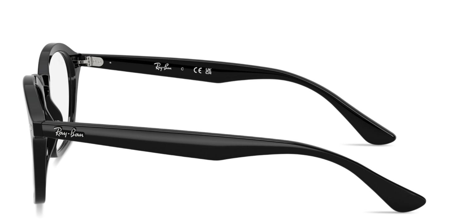 Shop Ray-Ban Embossed Logo Unisex Square Eyeglasses in Black online.