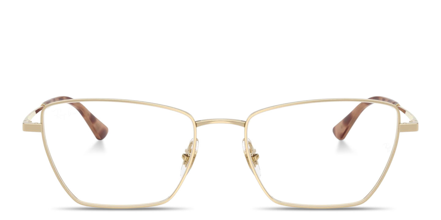 Shop Ray-Ban Drea Optics Unisex Irregular Eyeglasses in Pale Gold online.