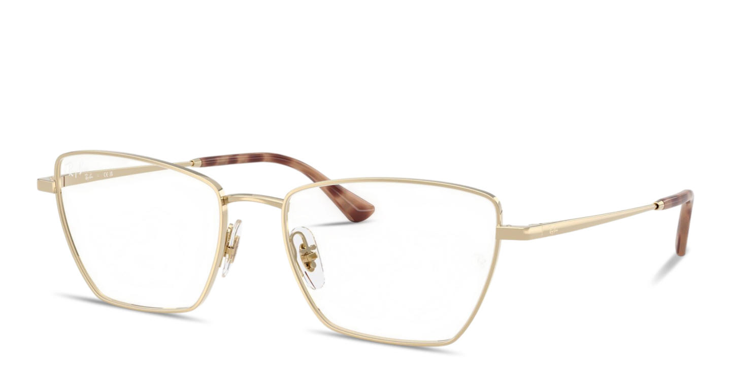 Shop Ray-Ban Drea Optics Unisex Irregular Eyeglasses in Pale Gold online.