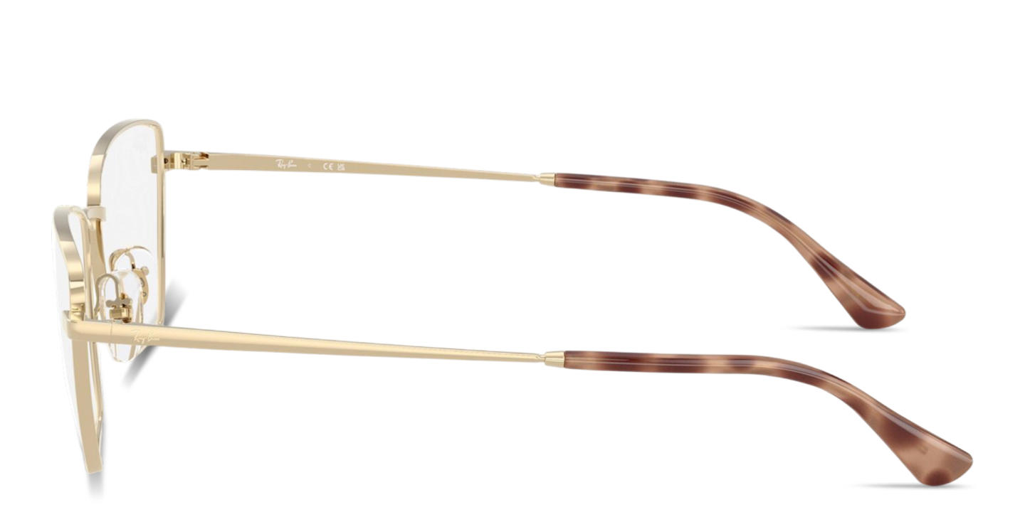 Shop Ray-Ban Drea Optics Unisex Irregular Eyeglasses in Pale Gold online.