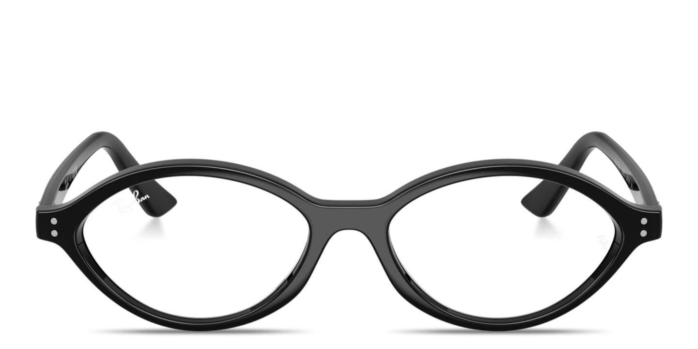 Shop Ray-Ban Romy Optics Unisex Irregular Eyeglasses in Black online.