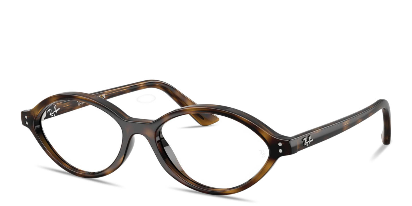 Shop Ray-Ban Romy Optics Unisex Irregular Eyeglasses in Havana online.