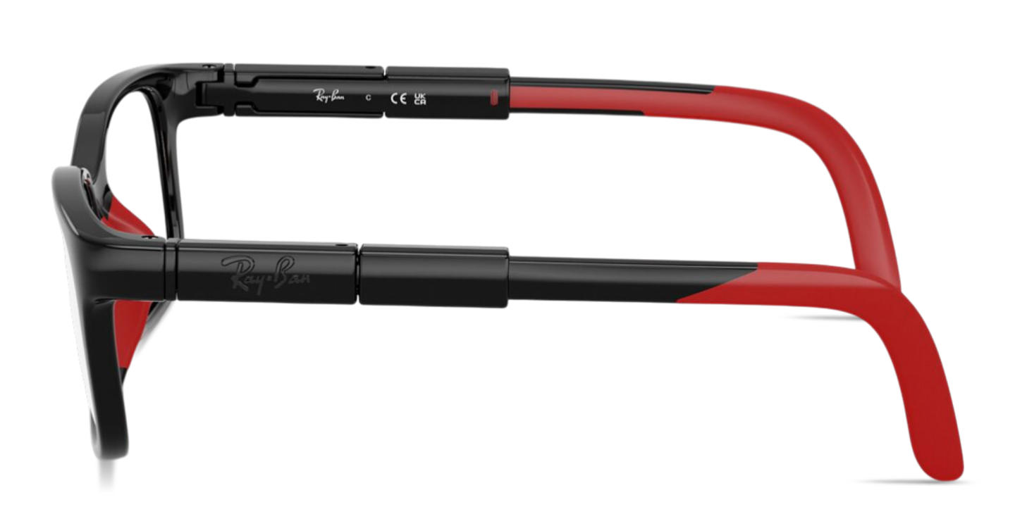 Shop Ray-Ban Optics Kids Panthos Eyeglasses in Black & Red online.