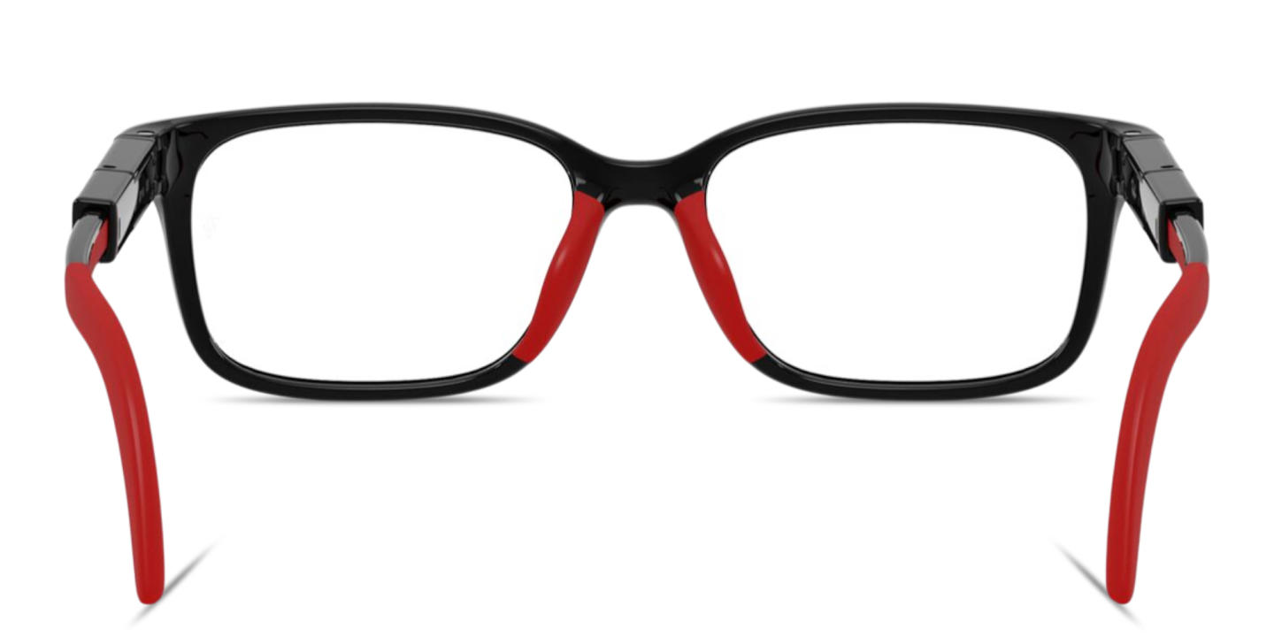 Shop Ray-Ban Optics Kids Panthos Eyeglasses in Black & Red online.