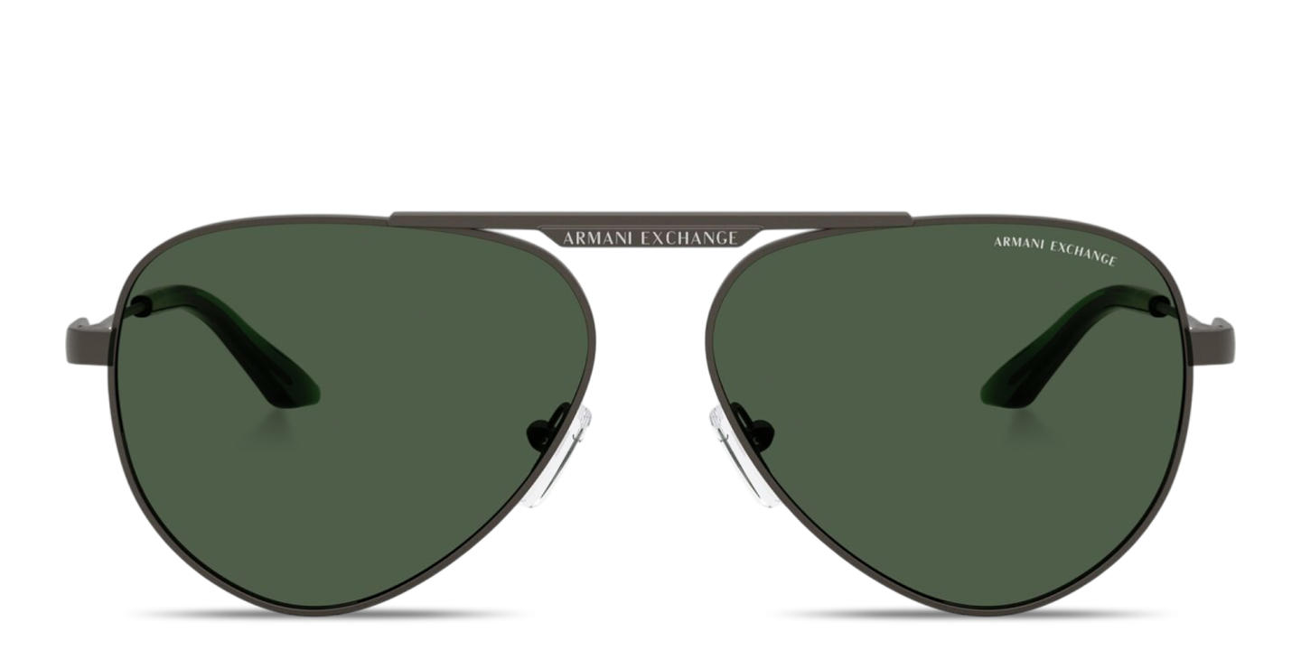 Shop Armani Exchange A|X Unisex Pilot Sunglasses in Matte Grey online.