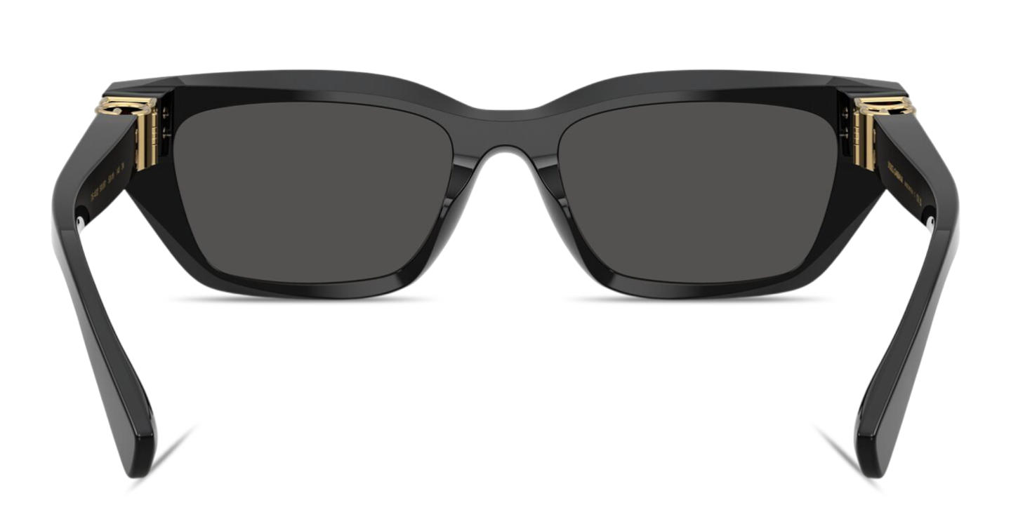 Shop Dolce & Gabbana Logo Signature Cat-Eye Sunglasses in Black online.