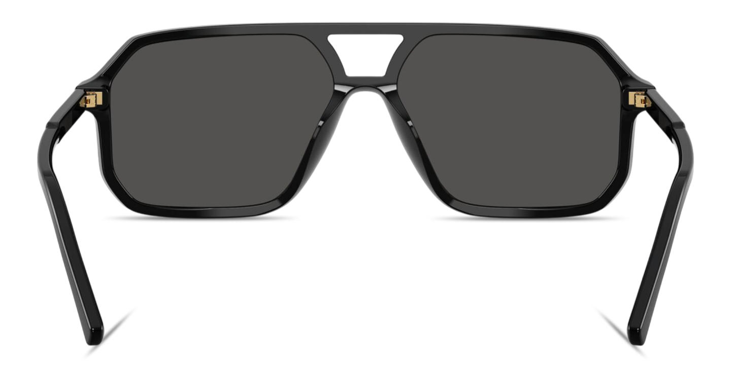 Shop Dolce & Gabbana Logo Signature Unisex Pilot Sunglasses in Black online.