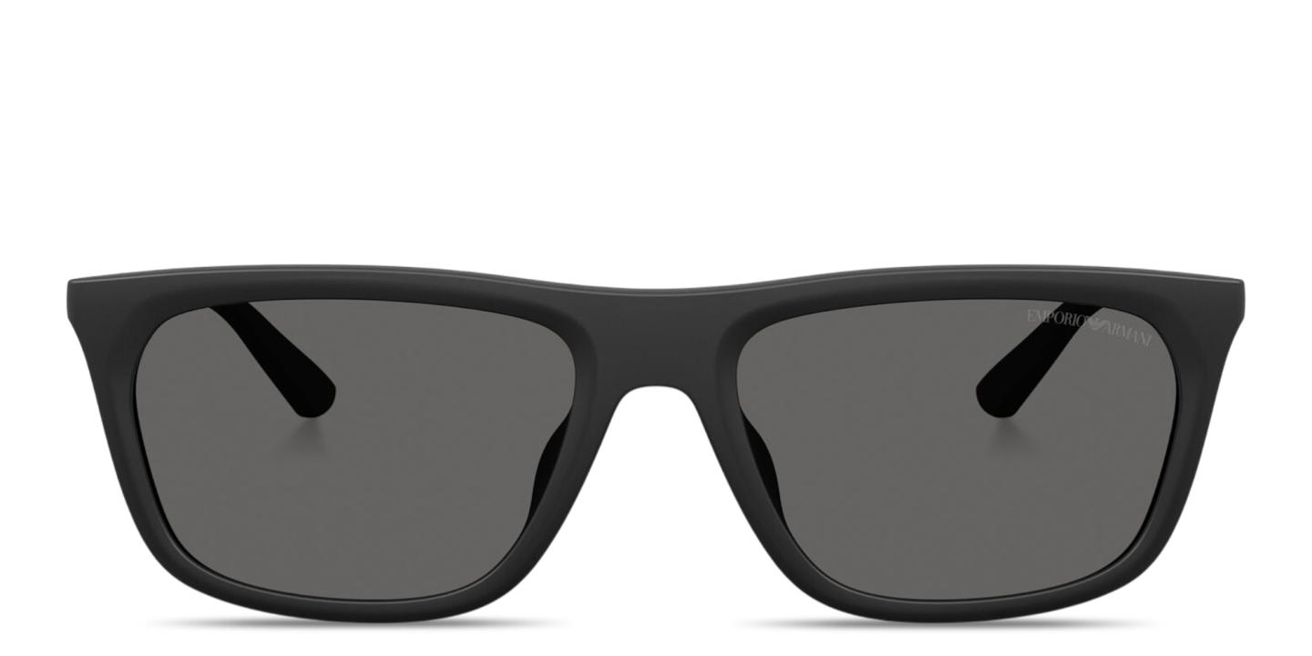 تسوق نظارات شمسية طراز بيلو بشعار النسر امبوريو أرماني بلون أسود مطفي أونلاين.