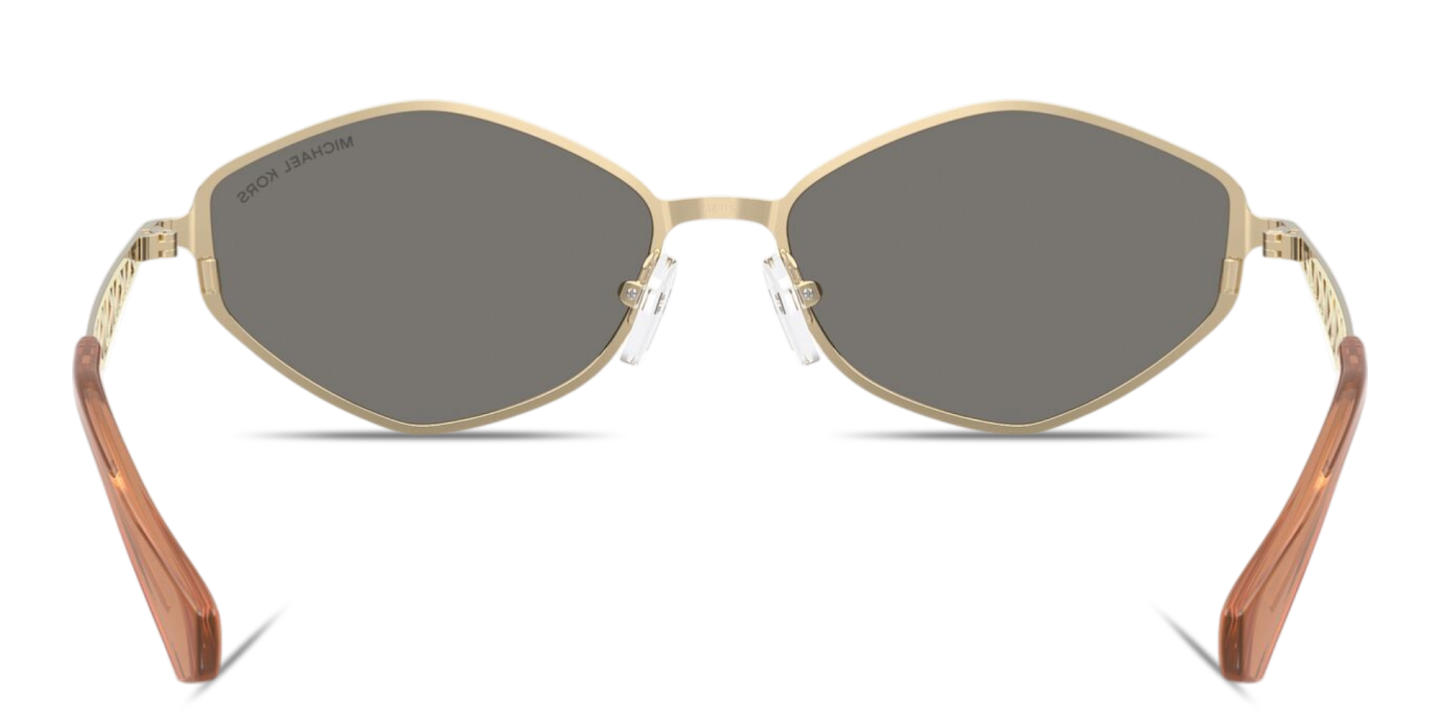 Shop Michael Kors Gold Coast Irregular Sunglasses in Light Gold online.