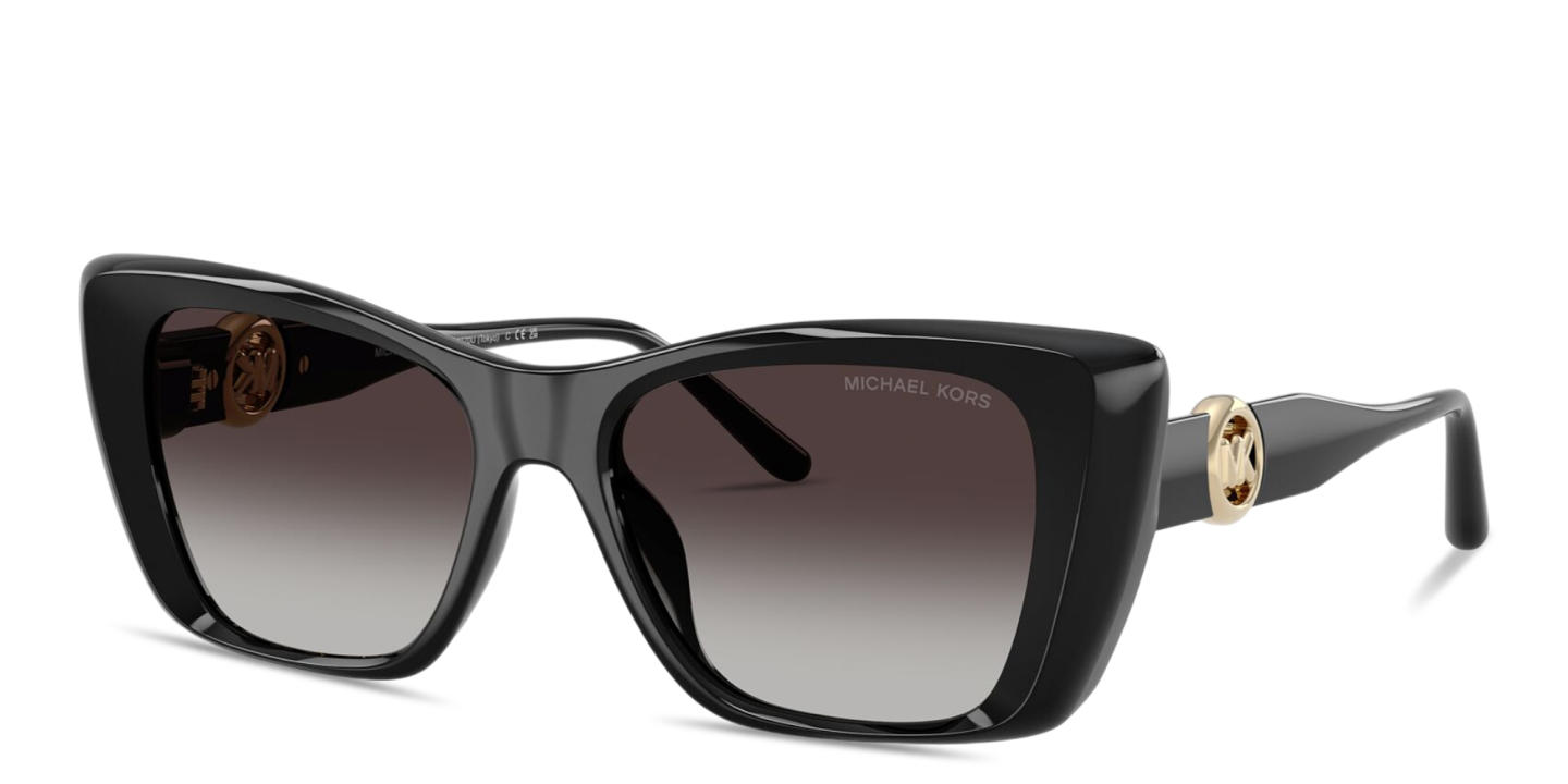 Shop Michael Kors Tokyo Square Sunglasses in Black online.