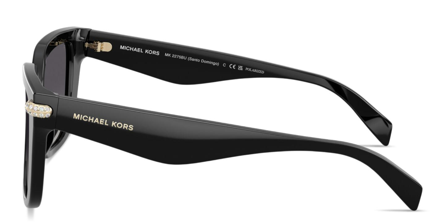 Shop Michael Kors Santo Domingo Square Sunglasses in Black online.