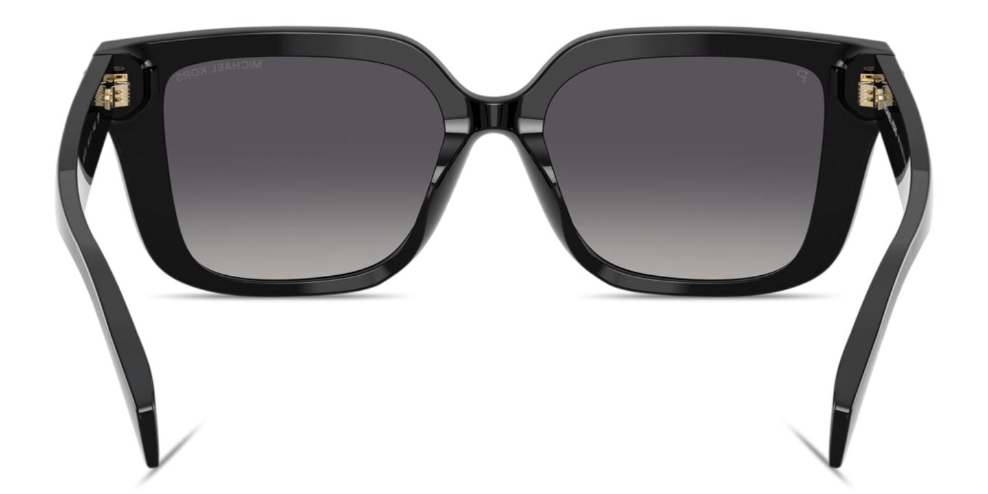 Shop Michael Kors Santo Domingo Square Sunglasses in Black online.