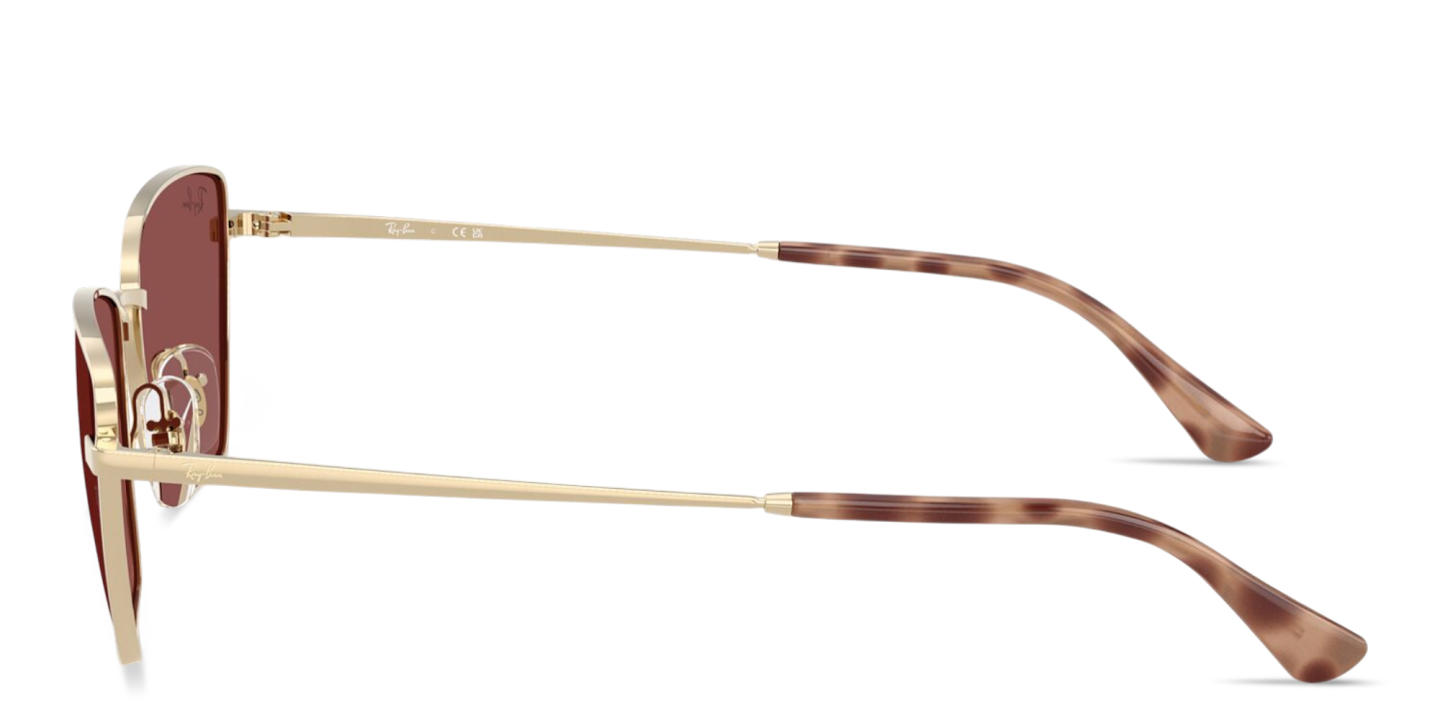 Shop Ray-Ban Drea Unisex Irregular Sunglasses in Pale Gold online.