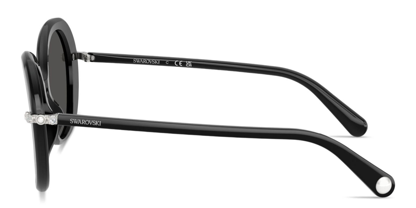 Shop Swarovski Crystal-Embellished Oversized Butterfly Sunglasses in Black online.