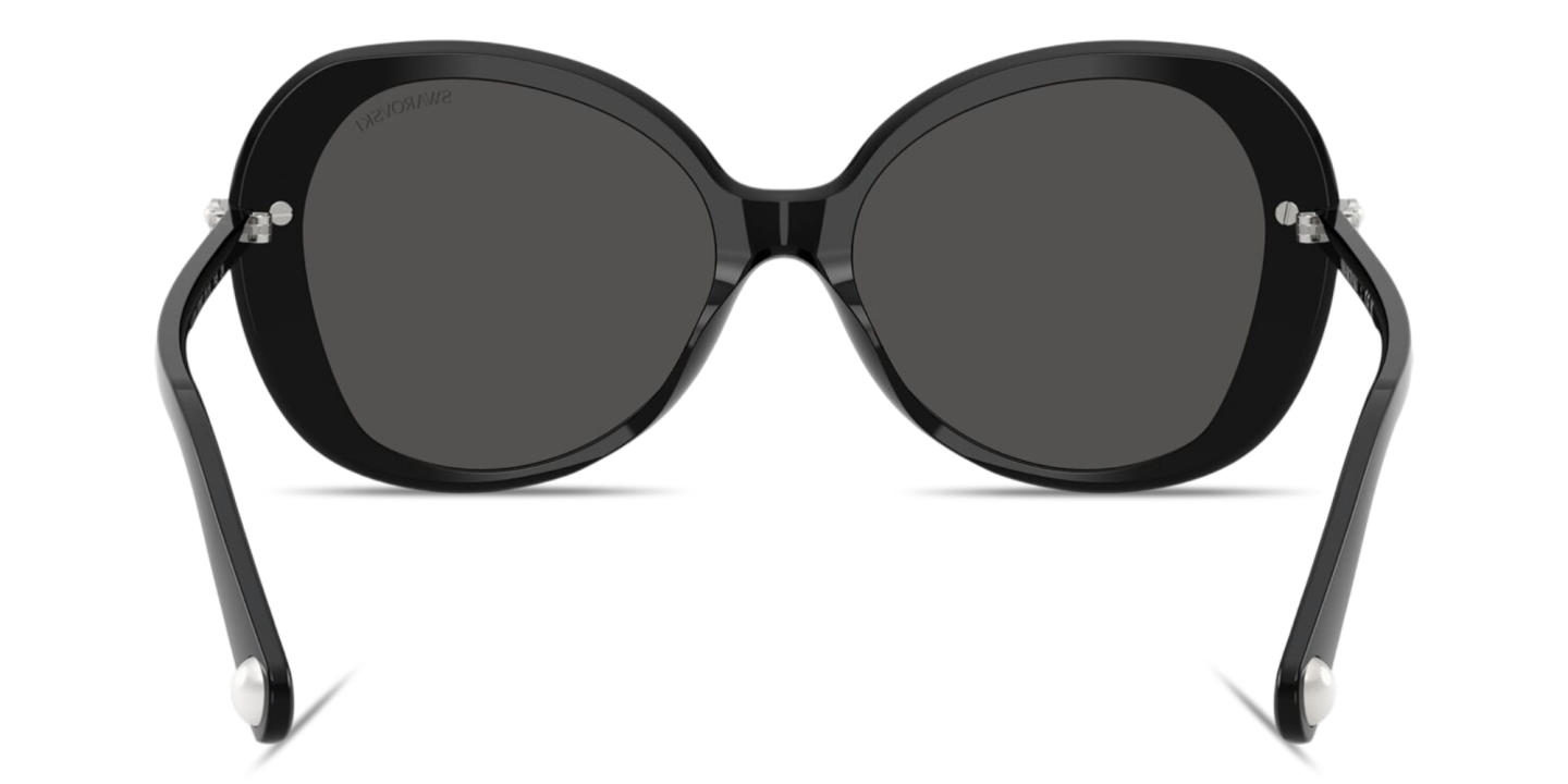 Shop Swarovski Crystal-Embellished Oversized Butterfly Sunglasses in Black online.