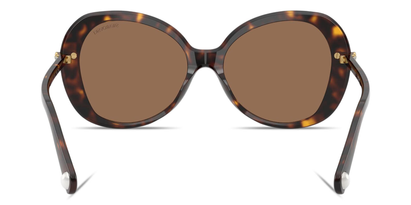 Shop Swarovski Crystal-Embellished Oversized Butterfly Sunglasses in Havana online.