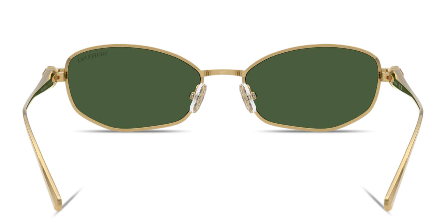 Shop Swarovski Crystal-Embellished Pillow Sunglasses in Gold online.