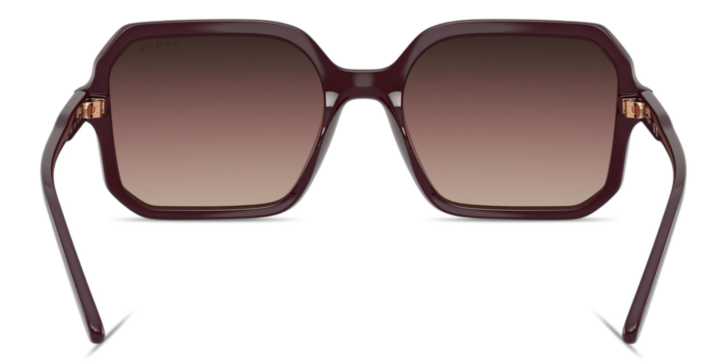 Shop Vogue Eyewear Logo Print Oversized Square Sunglasses in Bordeaux online.