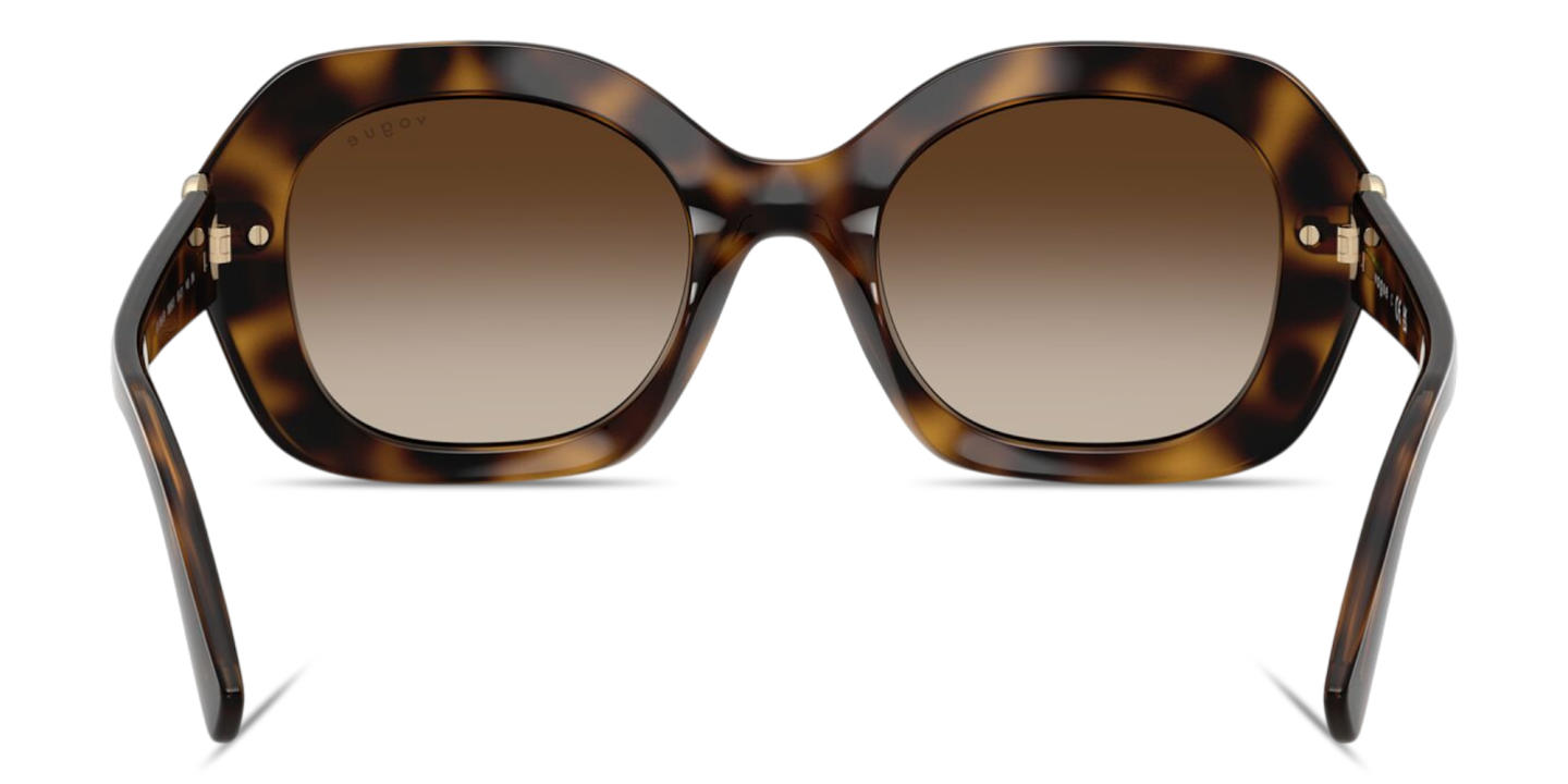 Shop Vogue Eyewear Rhinestone-Embellished Irregular Sunglasses in Dark Havana online.