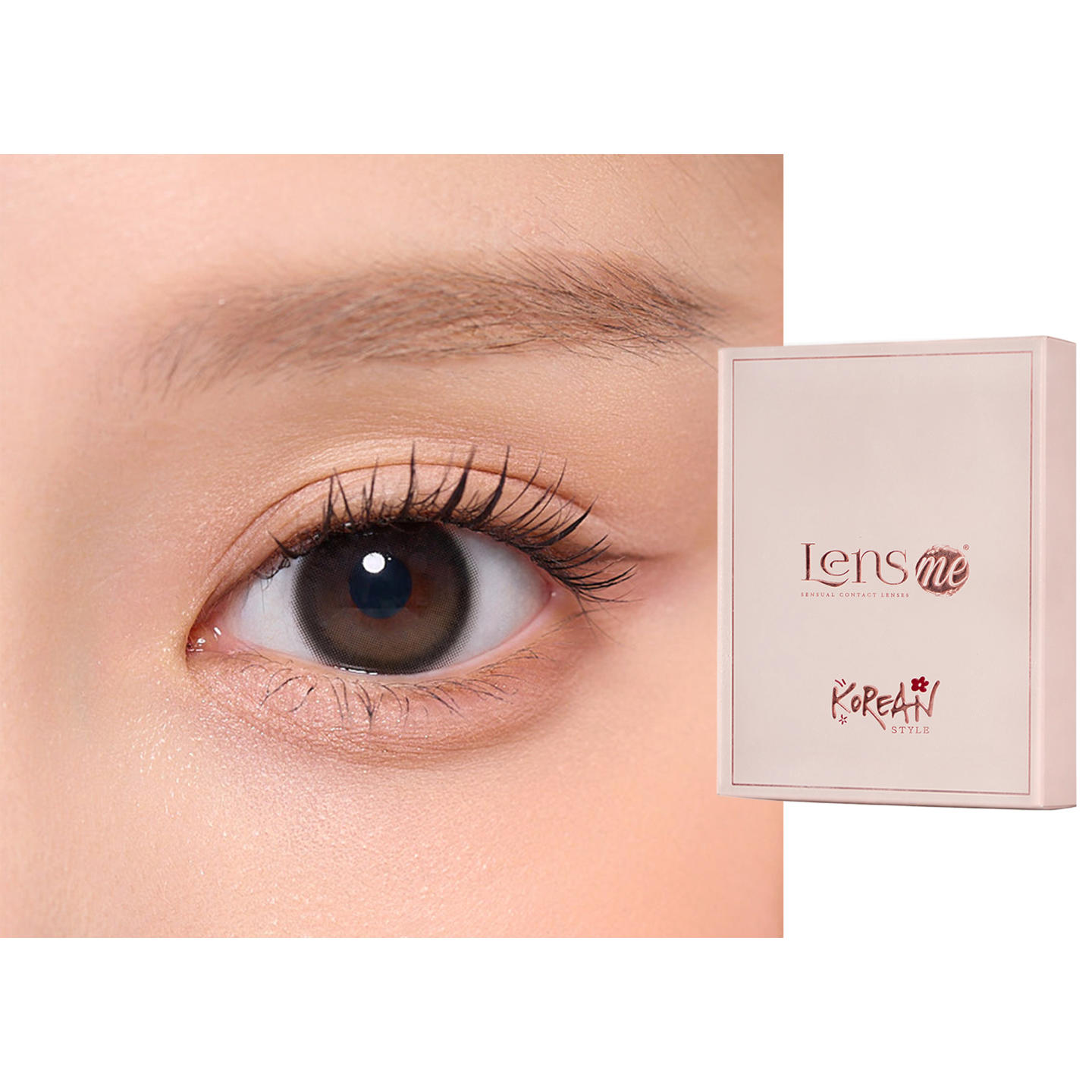 Shop Lensme Korean Style Monthly Colored Contact Lenses in Celine online.