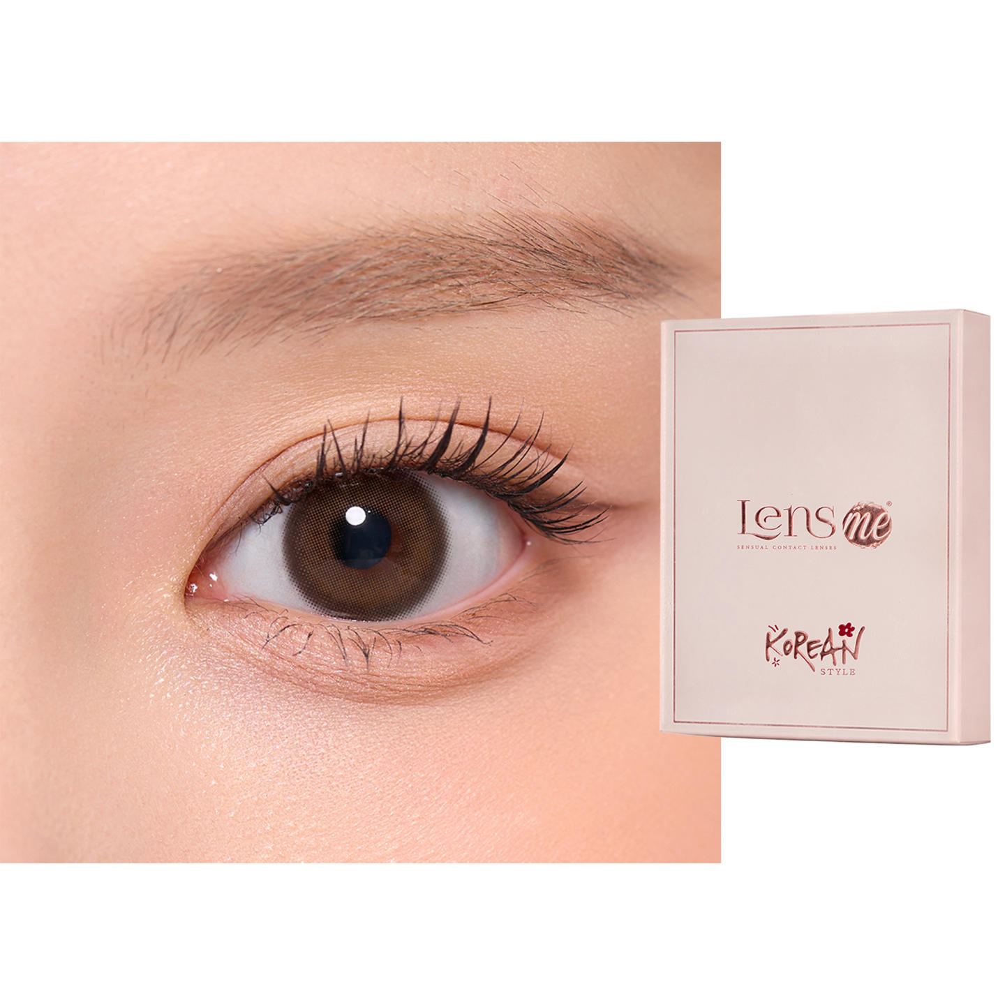 Shop Lensme Korean Style Monthly Colored Contact Lenses in Luna online.