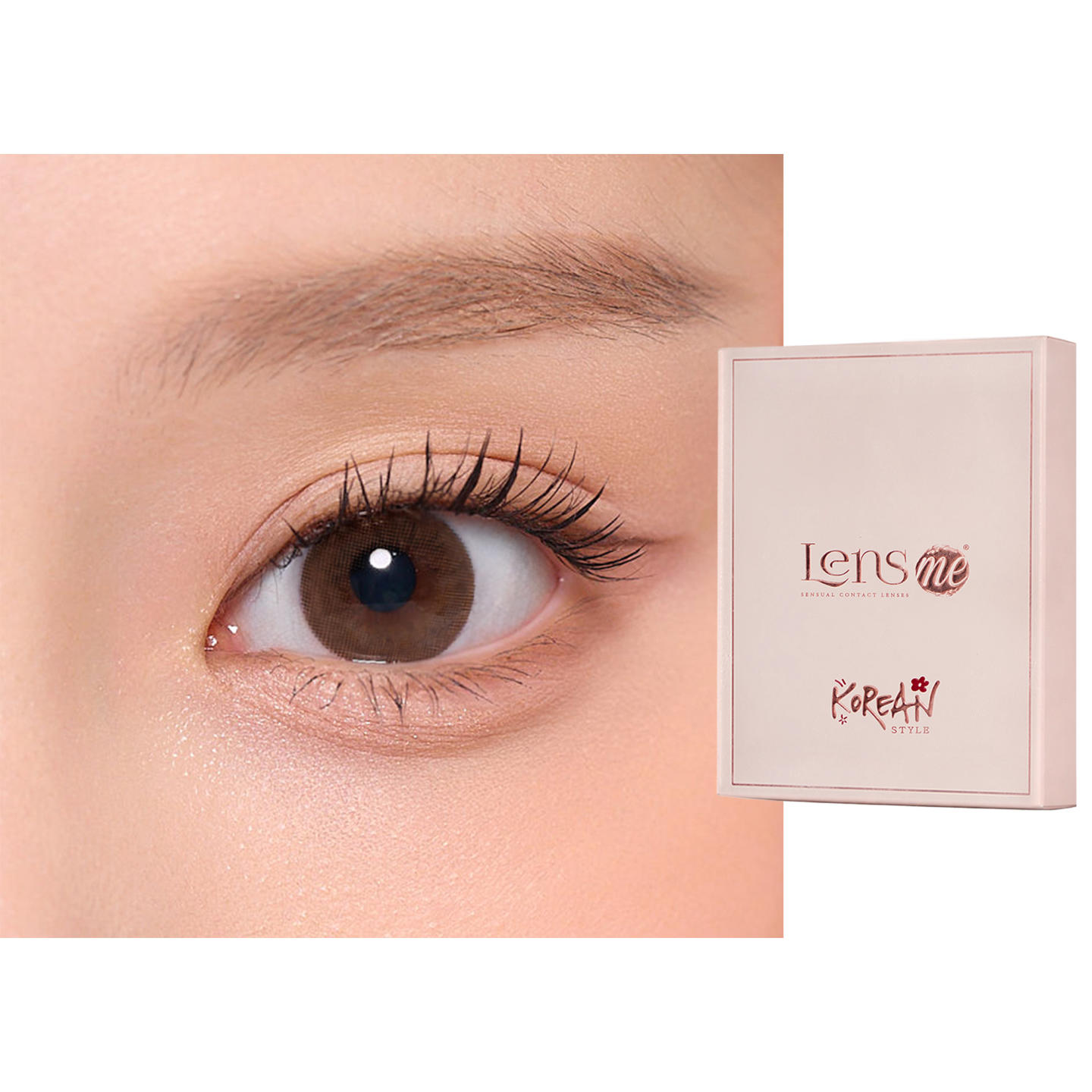 Shop Lensme Korean Style Monthly Colored Contact Lenses in Muse online.