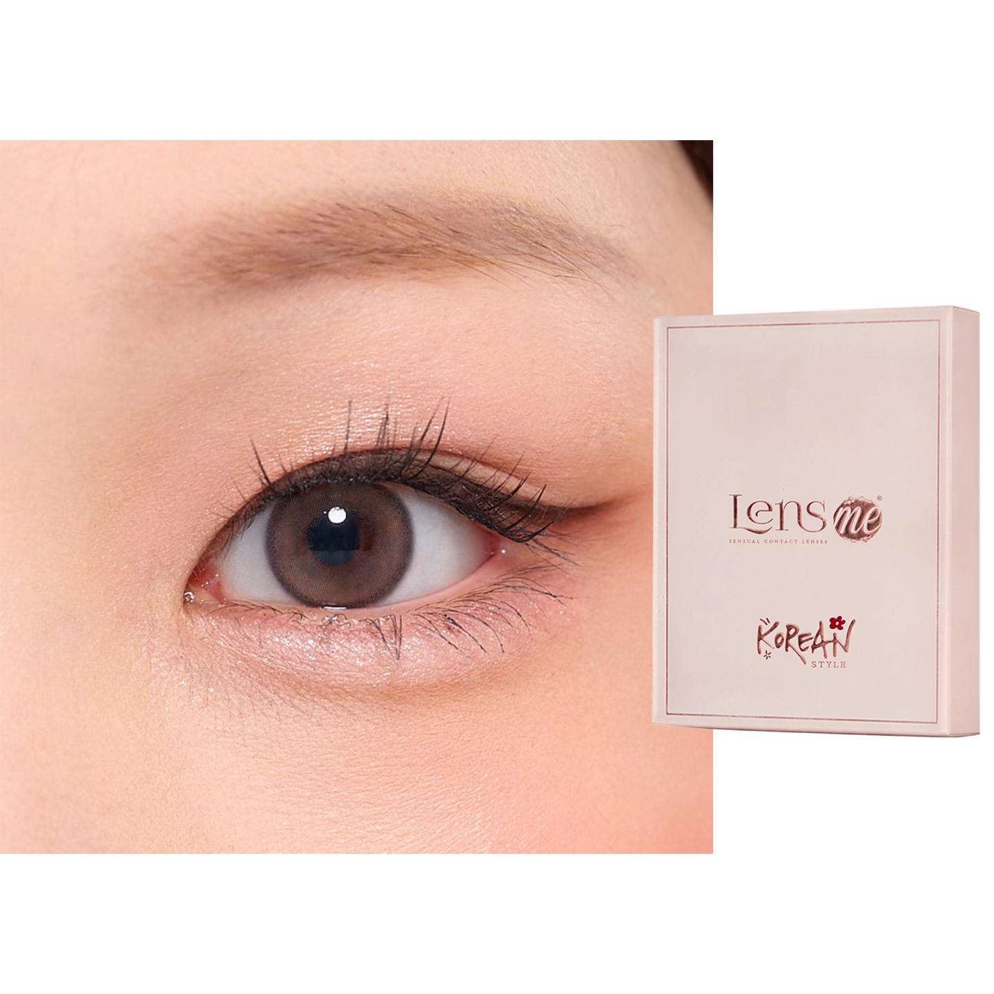 Shop Lensme Korean Style Monthly Colored Contact Lenses in Nude online.