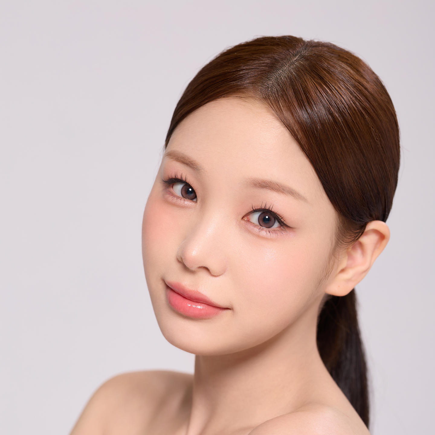 Shop Lensme Korean Style Monthly Colored Contact Lenses in Nude online.