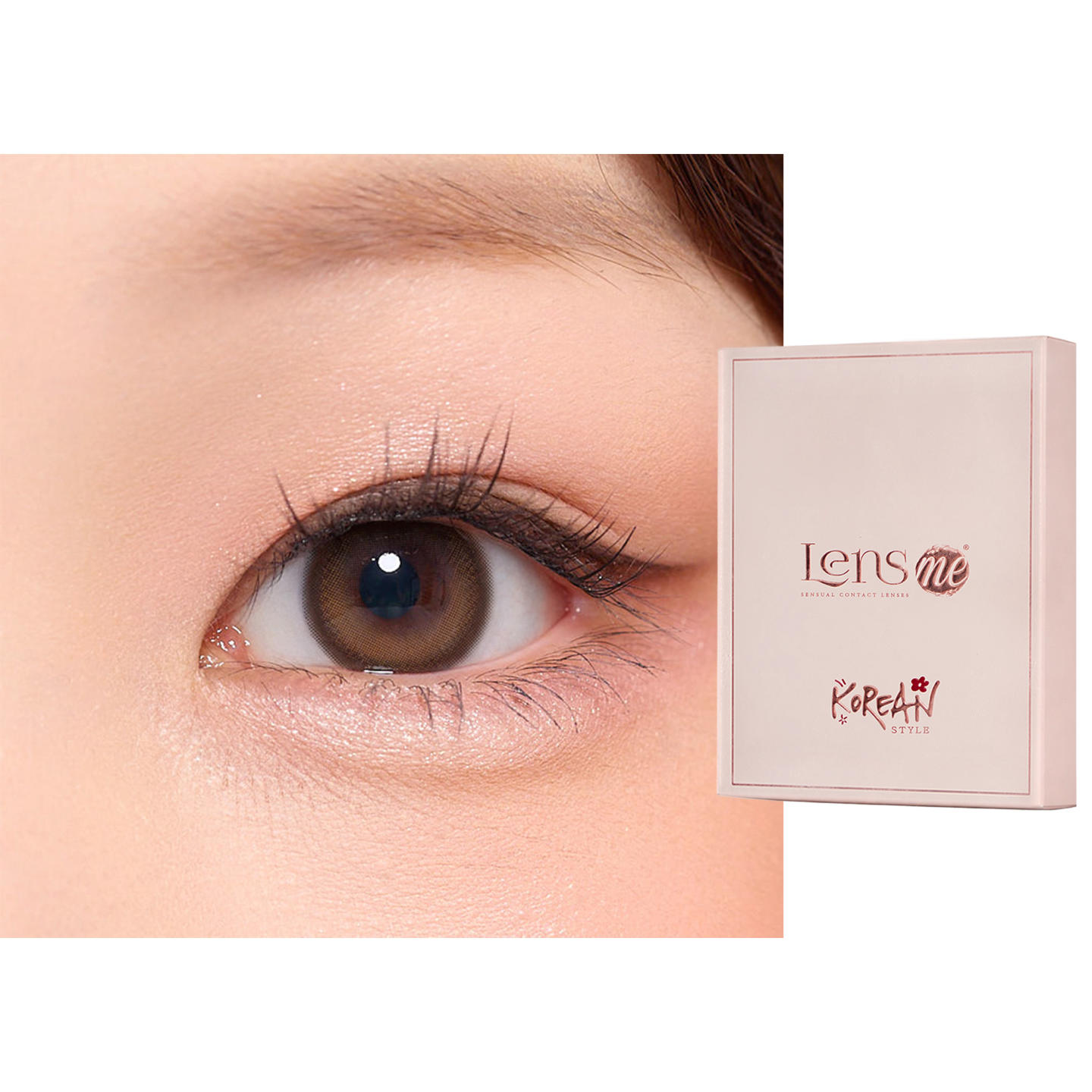 Shop Lensme Korean Style Monthly Colored Contact Lenses in Shine online.
