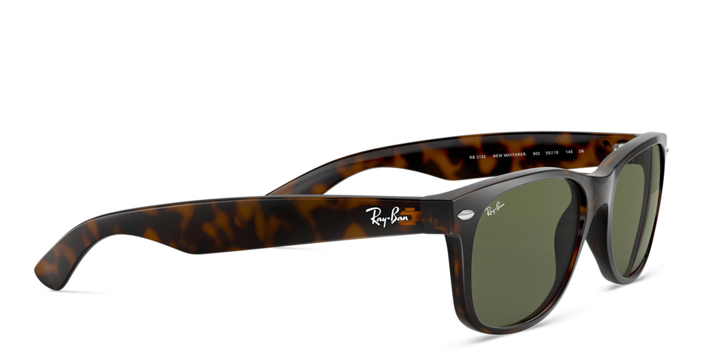 Ray-Ban New Wayfarer Square Sunglasses in Tortoise – Product Photo 3