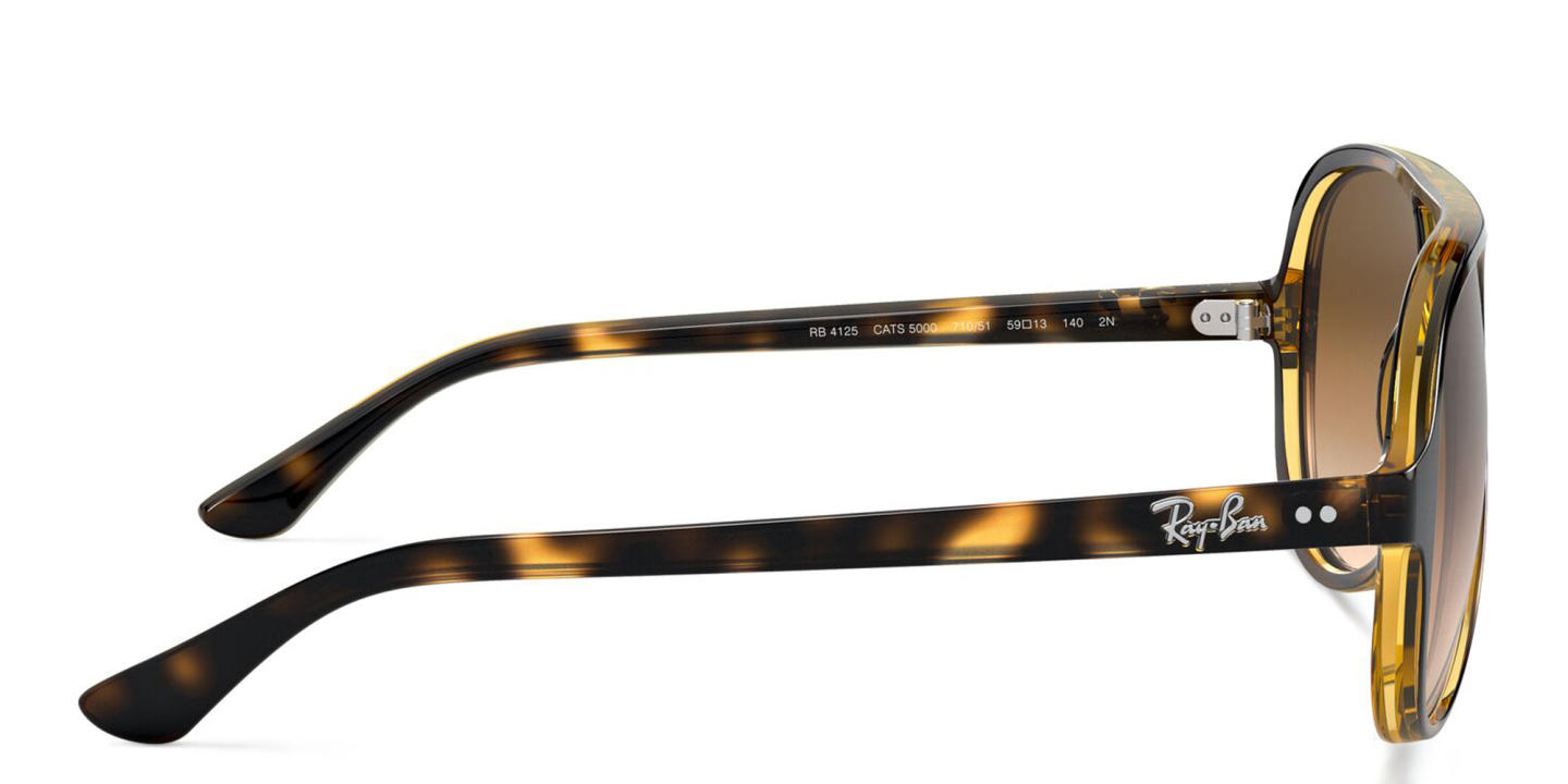 Ray-Ban Cats 5000 Pilot Sunglasses in Light Havana – Product Photo 3