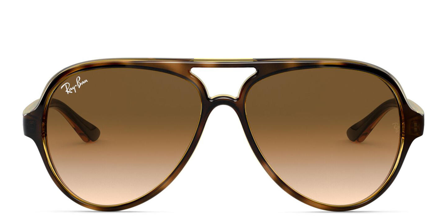 Shop Ray-Ban Cats 5000 Pilot Sunglasses in Light Havana online.