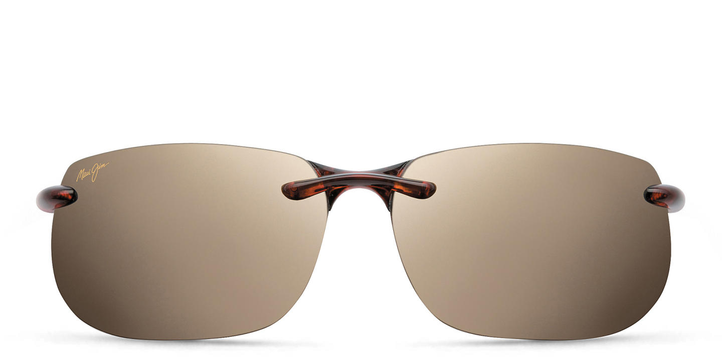 Shop Maui Jim Rimless Wide Rectangle Sunglasses in Tortoise online.
