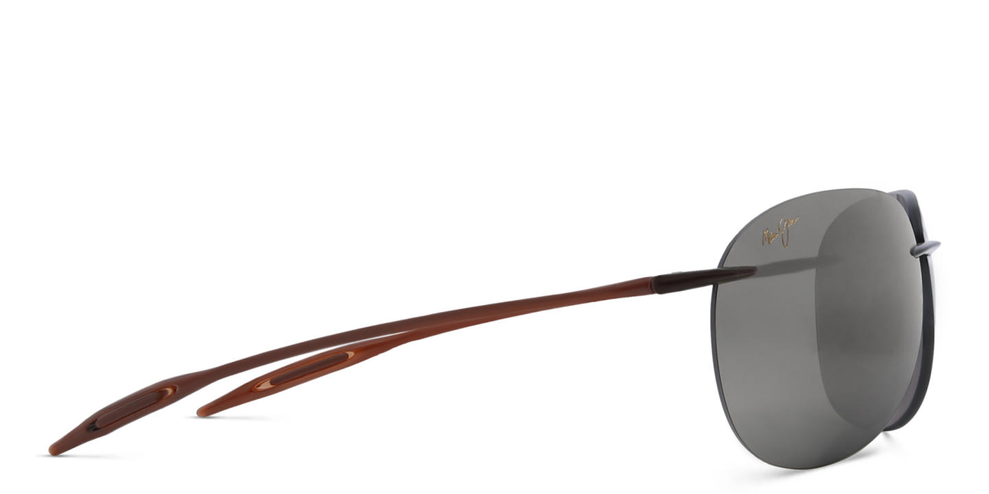 Shop Maui Jim Sugar Beach Unisex Rimless Aviator Sunglasses in Brown online.