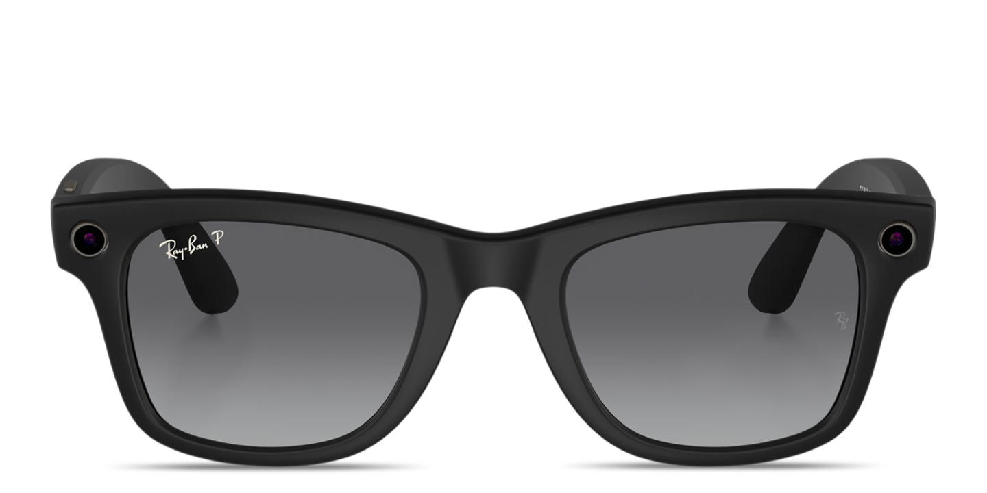 Ray-Ban Meta Wayfarer Unisex Square Sunglasses in Matte Black – Product Photo 0
