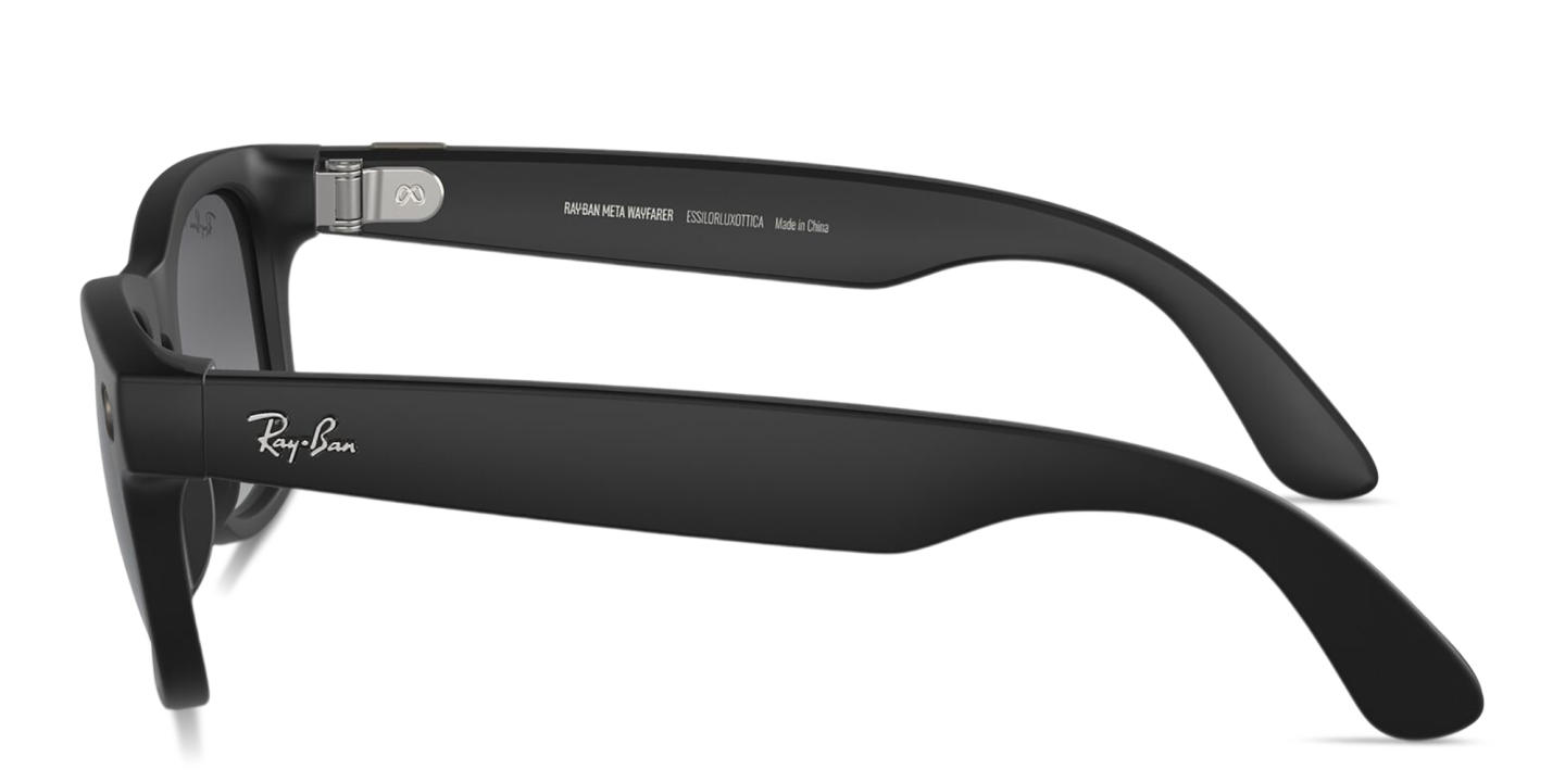 Ray-Ban Meta Wayfarer Unisex Square Sunglasses in Matte Black – Product Photo 2