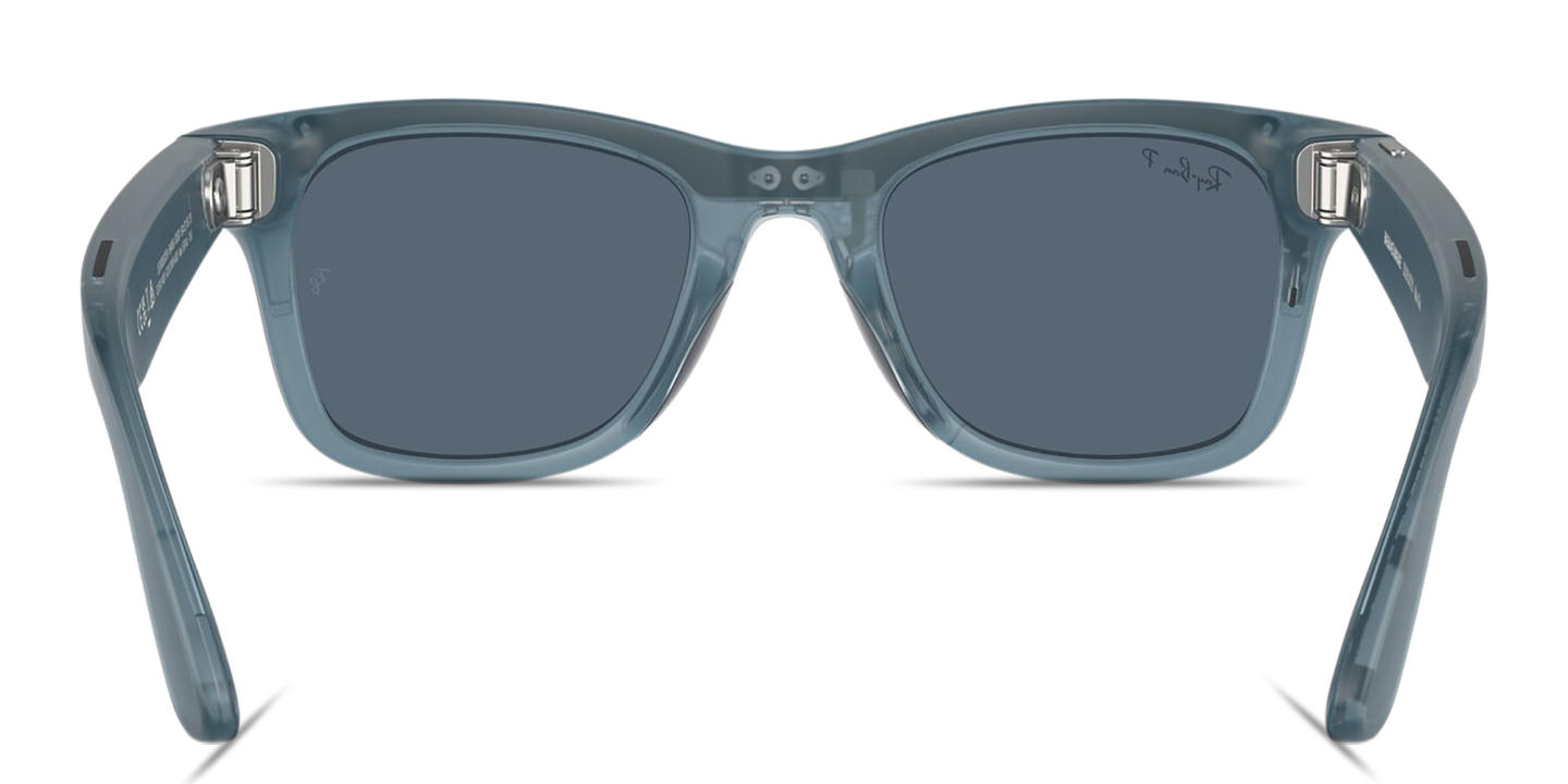 Ray-Ban Meta Wayfarer Unisex Square Sunglasses in Matte Jeans – Product Photo 3