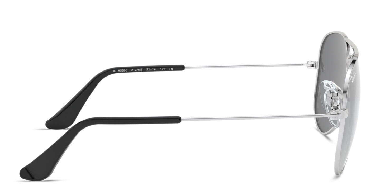 نظارات شمسية طراز بايلوت للأطفال من راي بان جونيور بلون فضي - صورة المنتج 2