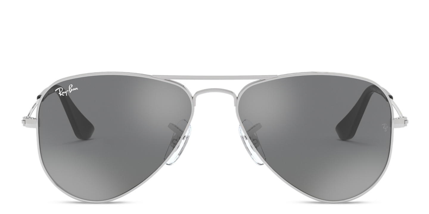 Shop Ray-Ban Junior Kids Pilot Sunglasses in Silver online.