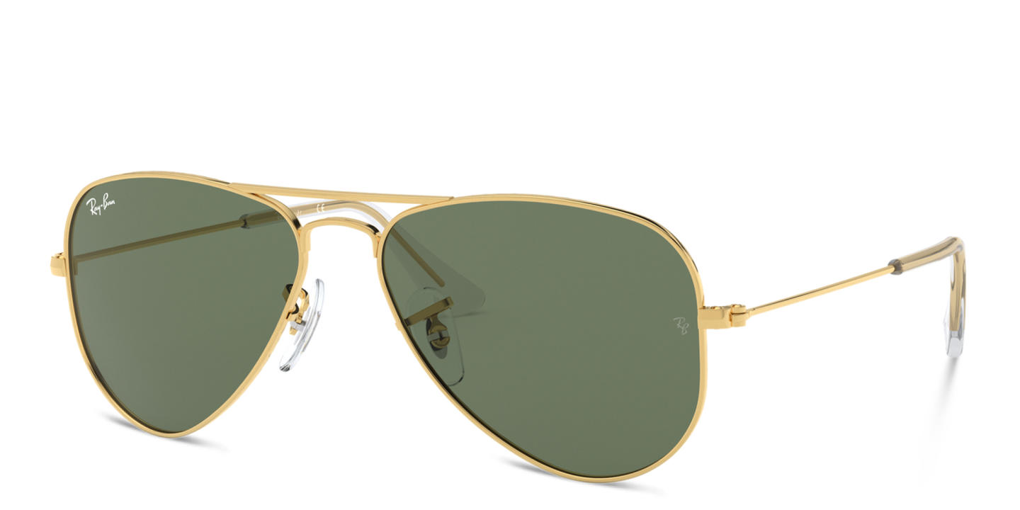 Ray-Ban Junior Kids Aviator Sunglasses in Metal in Gold – Product Photo 1