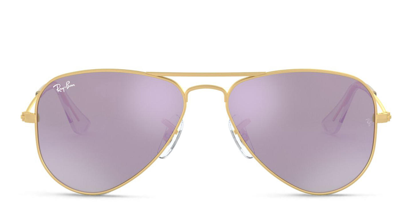 Ray-Ban Junior Kids Pilot Sunglasses in Metal in Gold – Product Photo 0