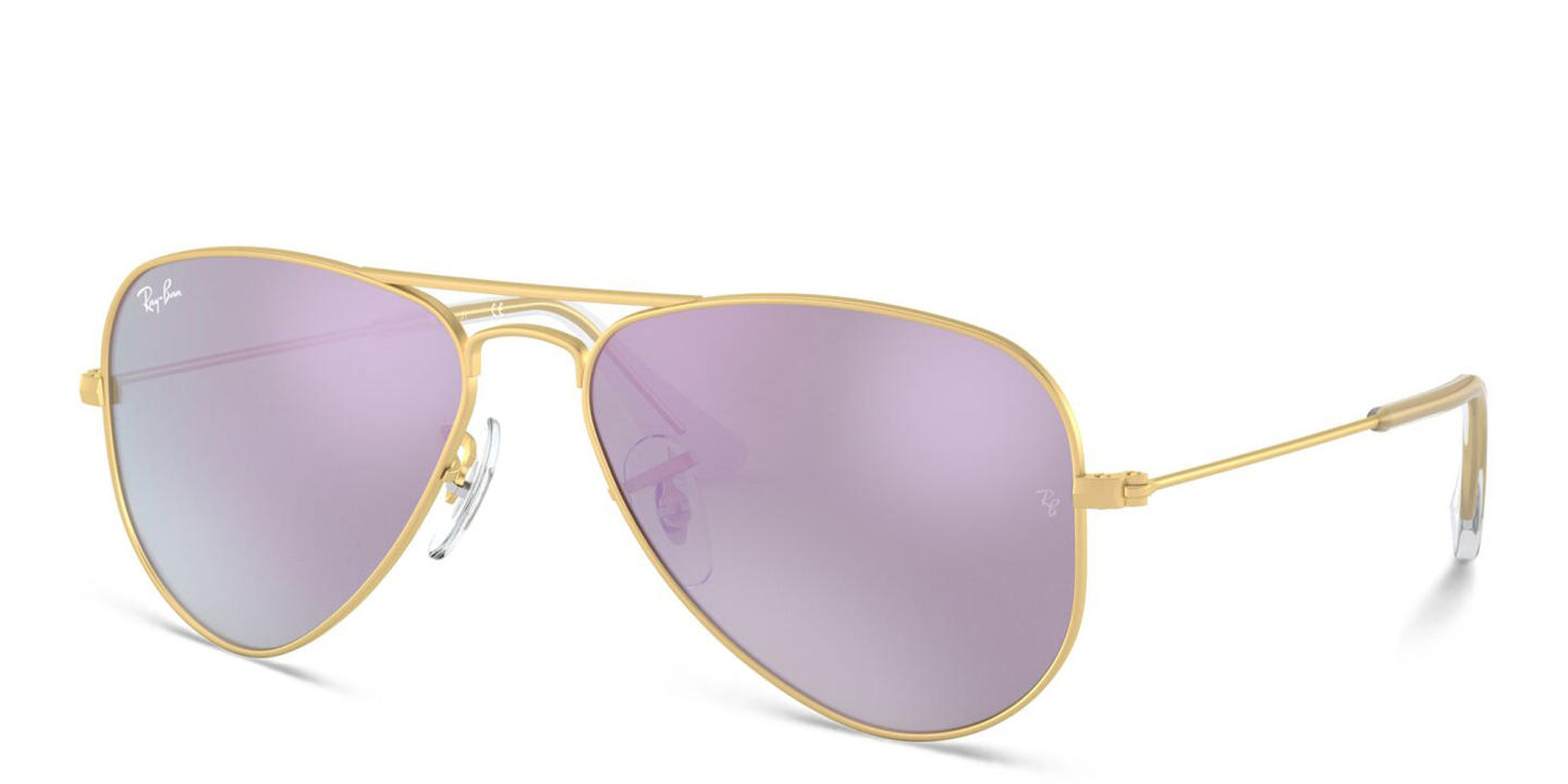 Ray-Ban Junior Kids Pilot Sunglasses in Metal in Gold – Product Photo 1
